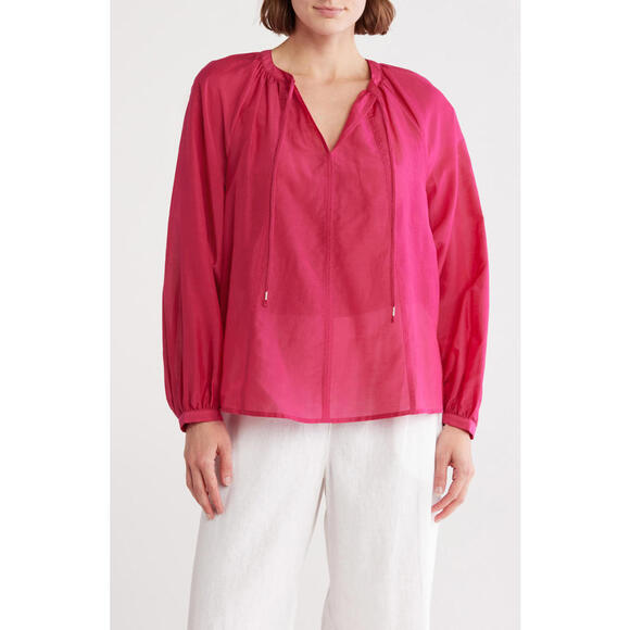 Tommy Bahama Tops - NWT! Tommy Bahama Agua Amara Long Sleeve Peasant Top in Pink Papaya Size XS